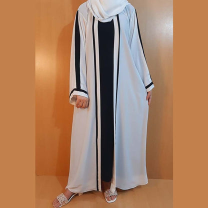 Double Layer Abaya With Scarf - Nidah Fabric - ZA146