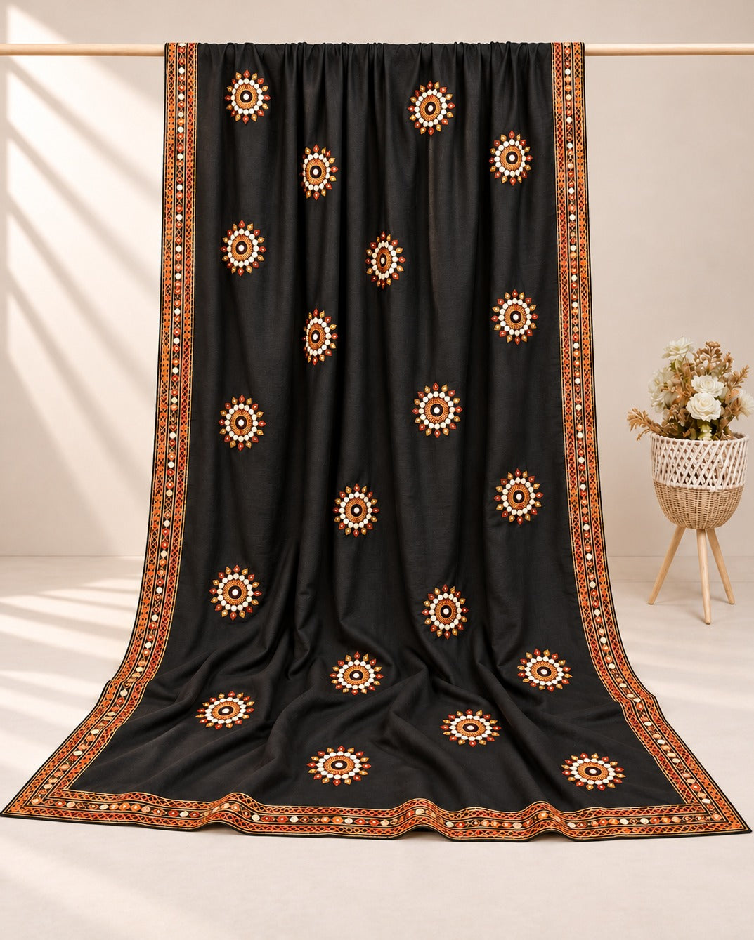 Embroided Swiss Lawn Summer Shawl Chaddar - SH108