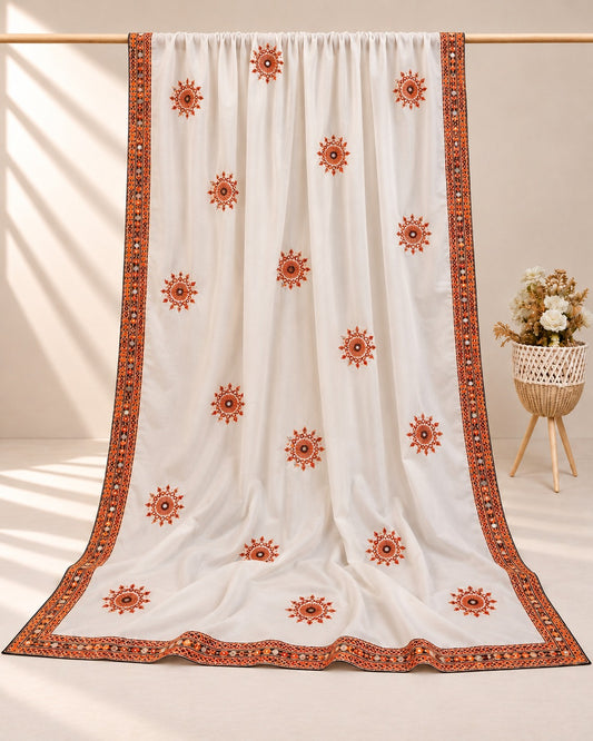 Embroided Swiss Lawn Chaddar - SH108