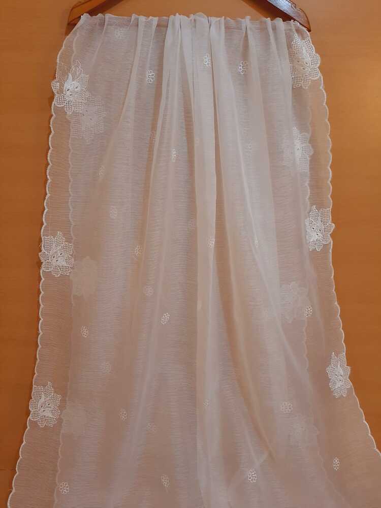 Embroided Khaadi Organza Dupatta - Dyeable - LG02
