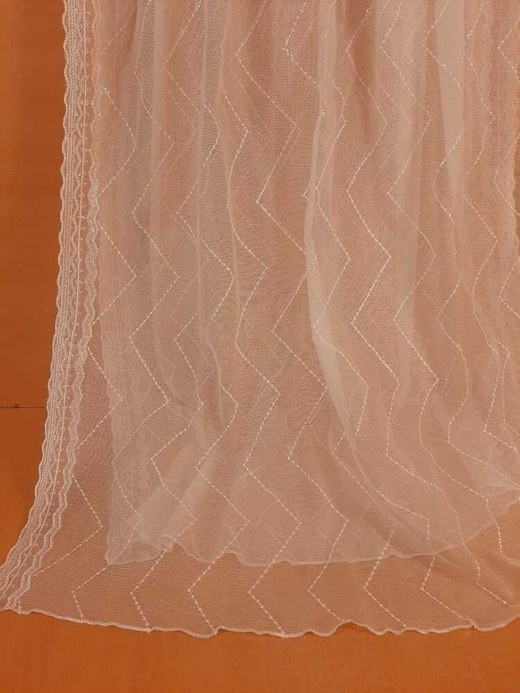 Embroided Khaadi Net Dupatta - ZD418