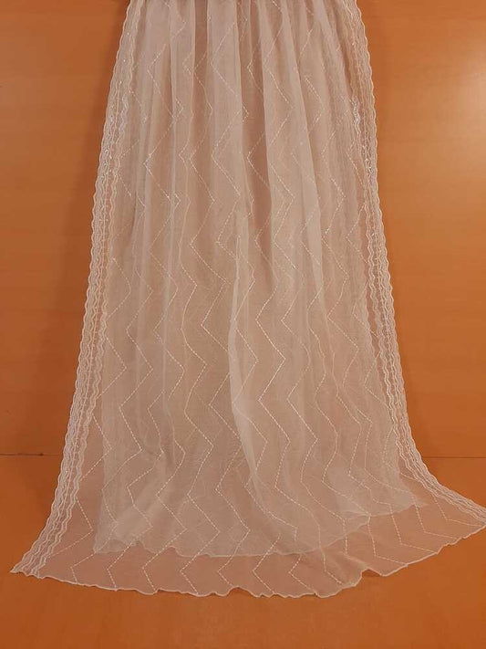 Embroided Khaadi Net Dupatta - ZD418