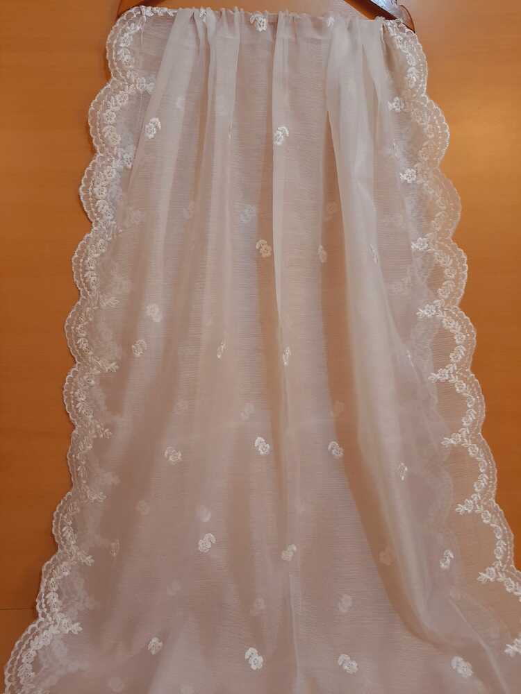 Embroided Khaadi Organza Dupatta - Dyeable - LG05