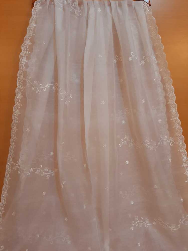 Embroided Khaadi Organza Dupatta - Dyeable - LG06