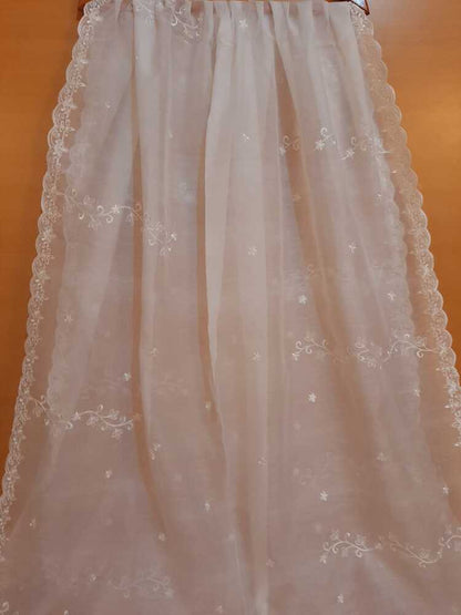 Embroided Khaadi Organza Dupatta - Dyeable - LG06