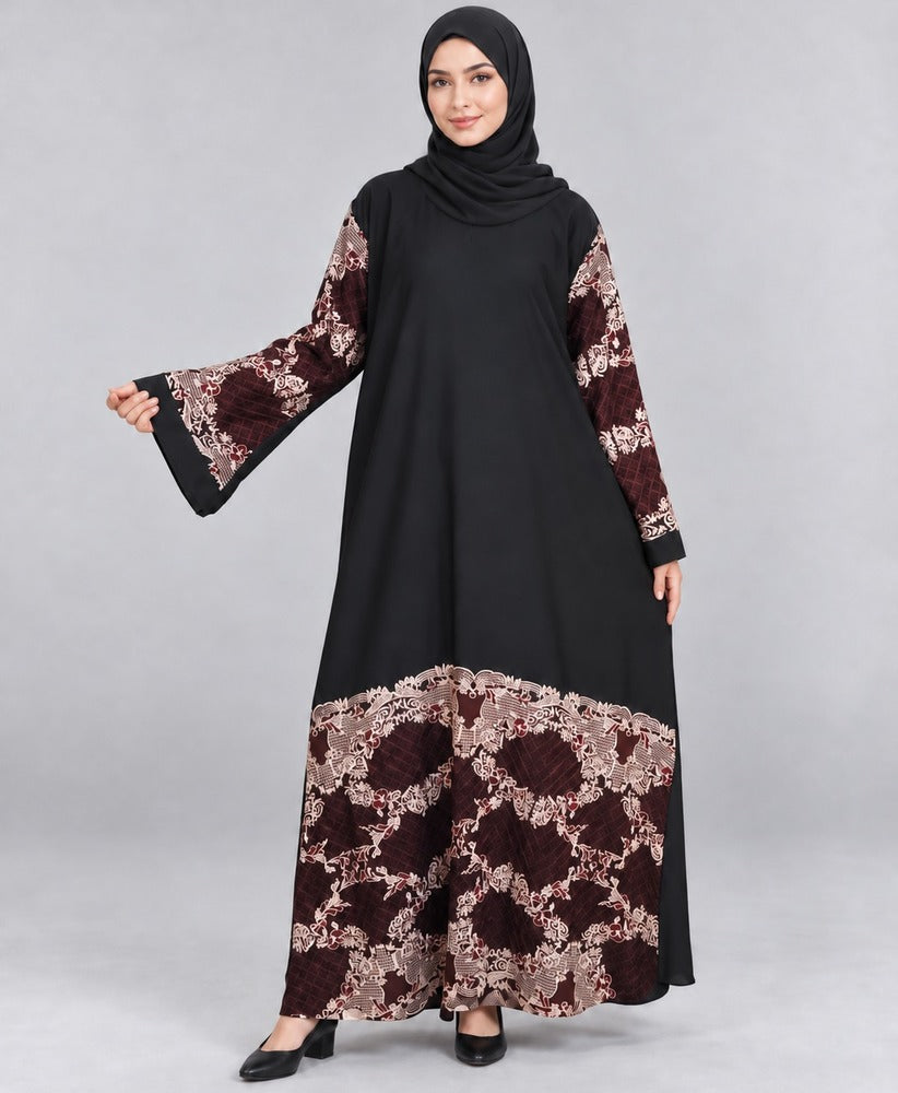 Embroided - Maxi Style - Nidah Abaya - BGA224