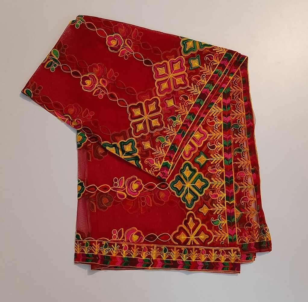 Embroided - Net Dupatta - Large - Multi - ZD681
