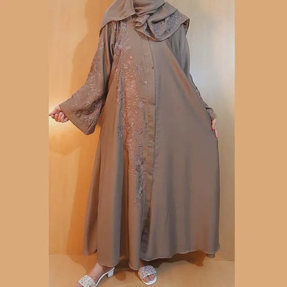 Embroided - Nidah Abaya With Scarf  - BGA30