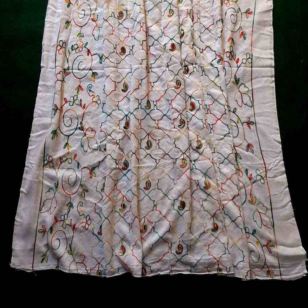 emroided linen summer shawl chaddar 