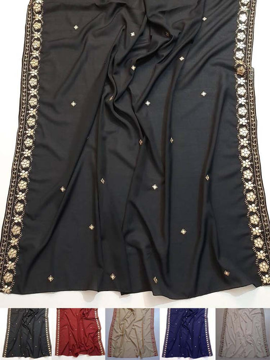 Embroided Swiss Lawn Chaddar Summer Shawl - SH17