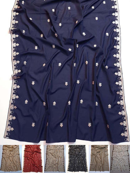 Embroided Swiss Lawn Chaddar Summer Shawl -  SH25