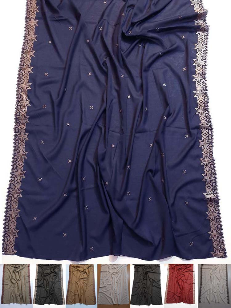 Embroided Swiss Lawn Chaddar Summer Shawl -  SH27