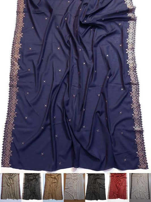 Embroided Swiss Lawn Chaddar Summer Shawl -  SH27