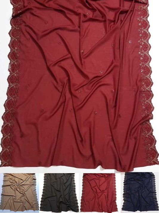 Embroided Swiss Lawn Chaddar Summer Shawl -  SH50