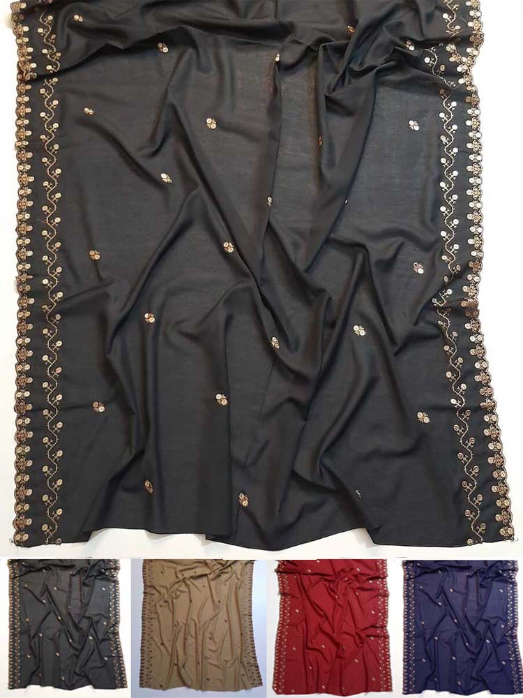 Embroided Swiss Lawn Chaddar Summer Shawl -  SH55