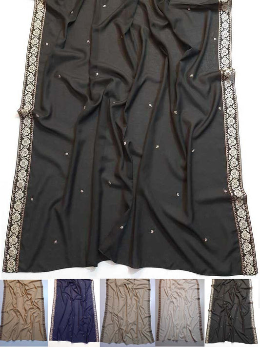 Embroided Swiss Lawn Chaddar Summer Shawl -  SH58