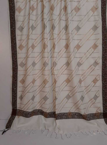 Embroided Winter shawl - Large - Warm - ZSH22