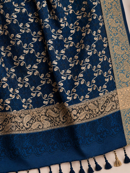 Large embroidered winter shawl for ladies with beautiful embroidery, available online in Pakistan at ZARDI.