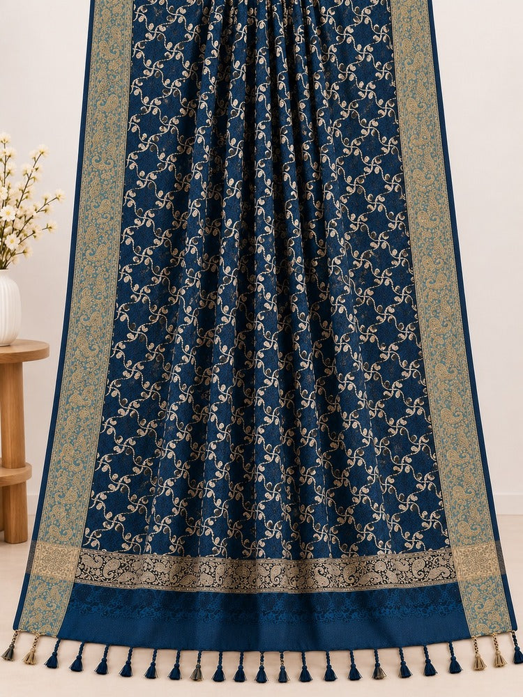 Large embroidered winter shawl for ladies with beautiful embroidery, available online in Pakistan at ZARDI.