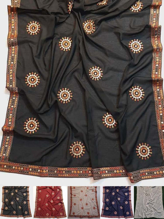 Embroided Swiss Lawn Summer Shawl Chaddar - SH108