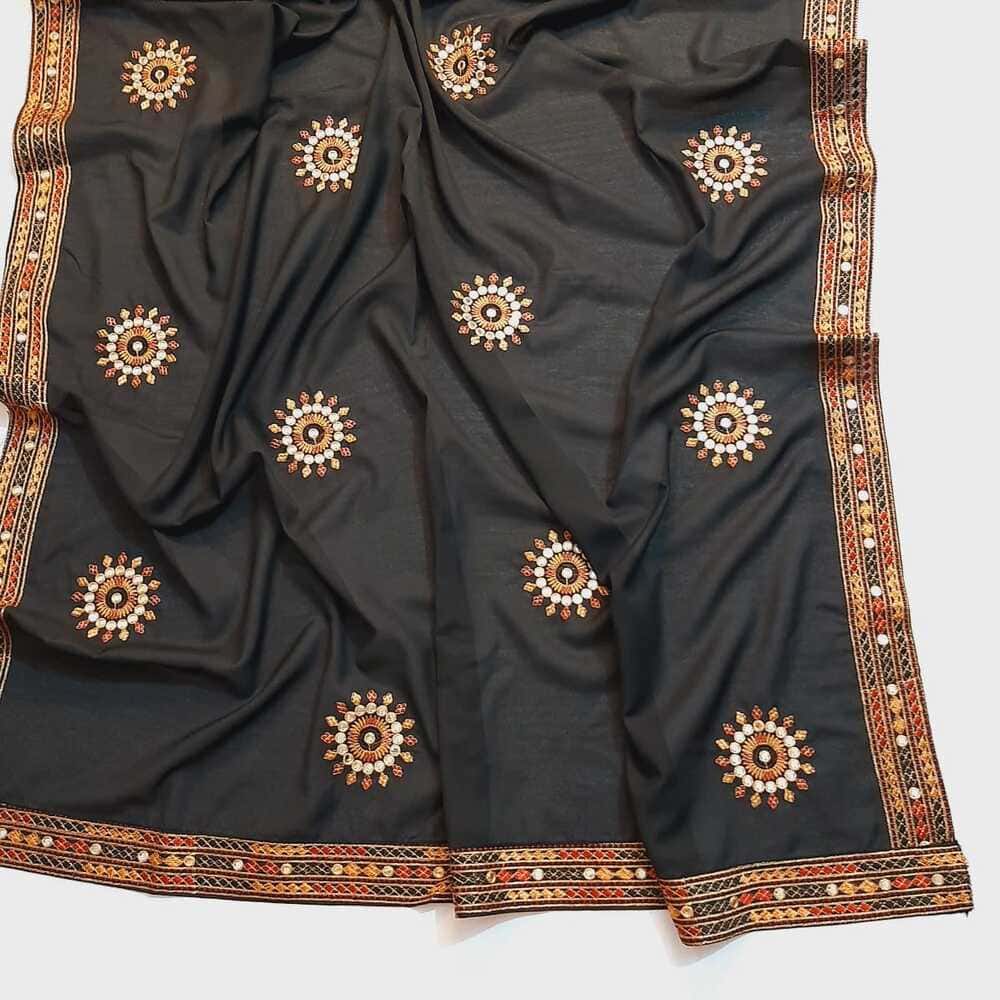 Embroided Swiss Lawn Summer Shawl Chaddar - SH108