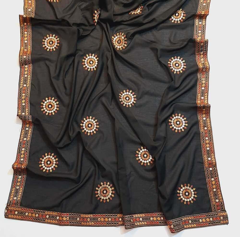 Embroided Swiss Lawn Summer Shawl Chaddar - SH108