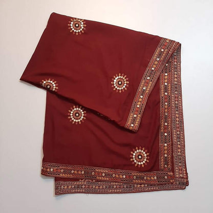Embroided Swiss Lawn Summer Shawl Chaddar - SH108