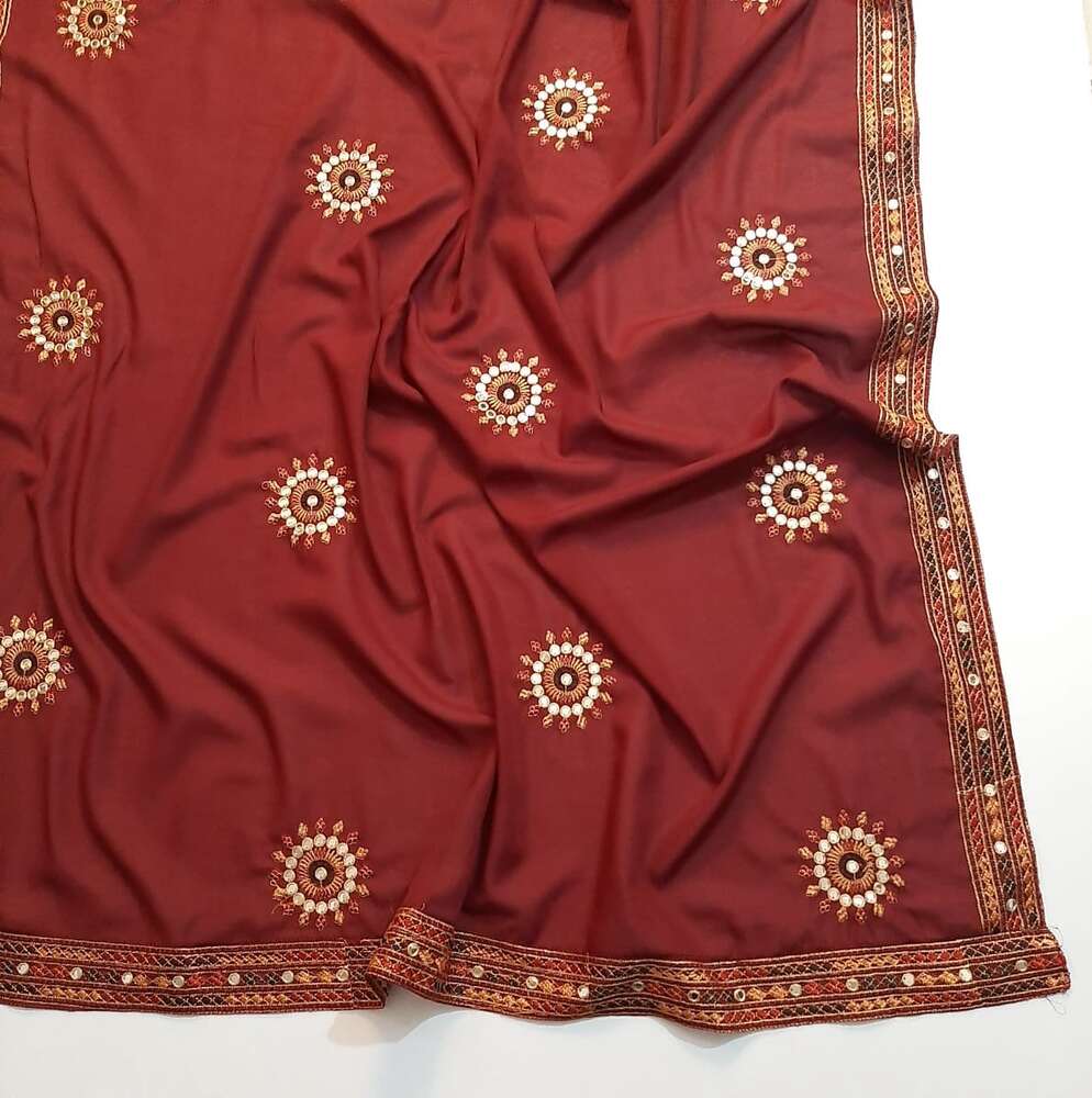 Embroided Swiss Lawn Summer Shawl Chaddar - SH108