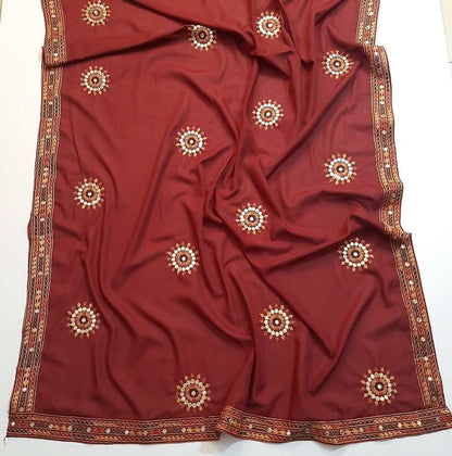 Embroided Swiss Lawn Summer Shawl Chaddar - SH108