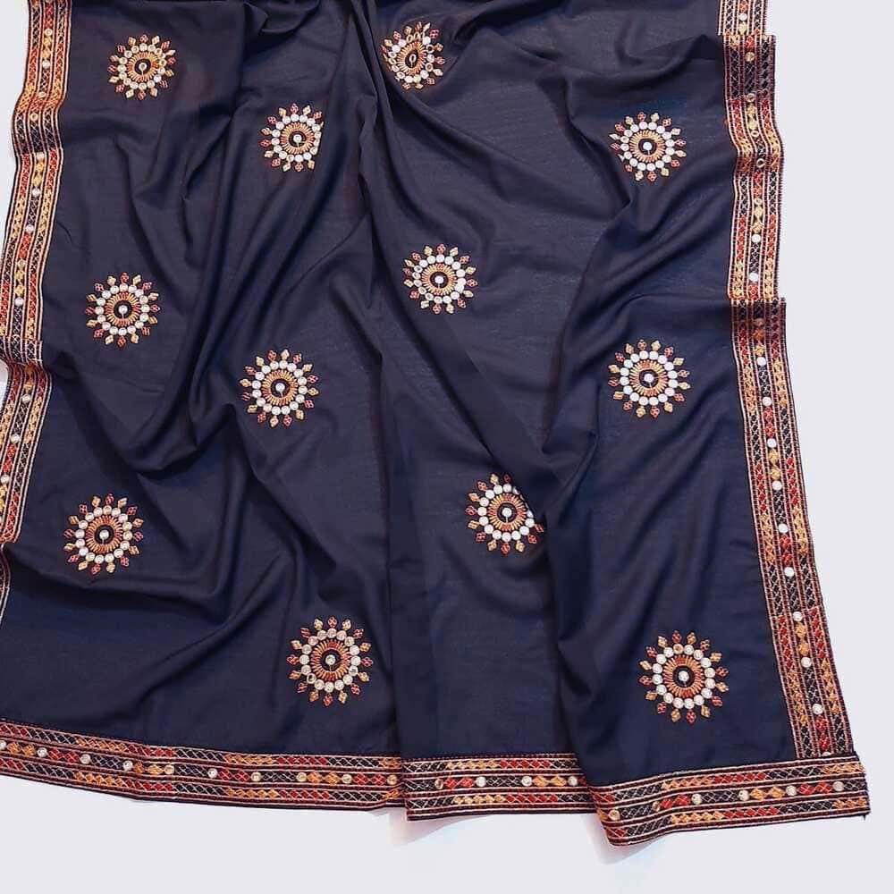Embroided Swiss Lawn Summer Shawl Chaddar - SH108