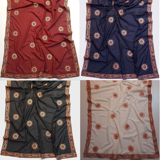 Embroided Swiss Lawn Summer Shawl Chaddar - SH108