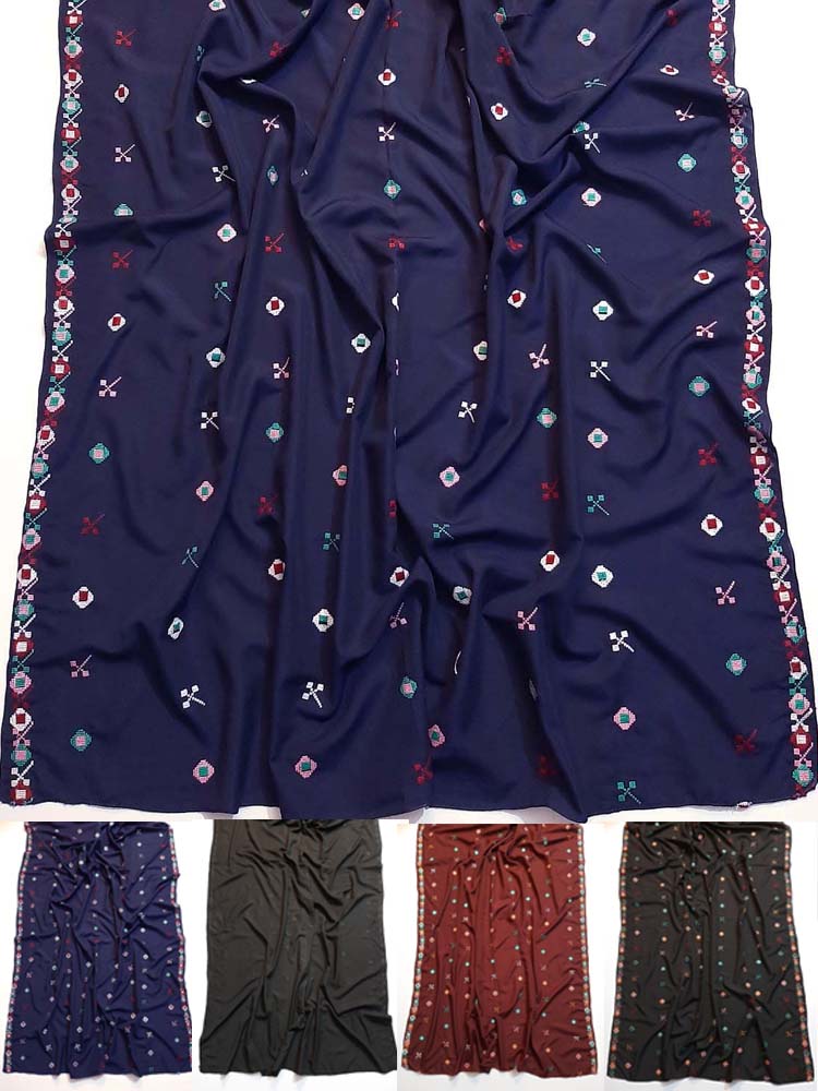 Embroided Swiss Lawn Summer Shawl - SH146