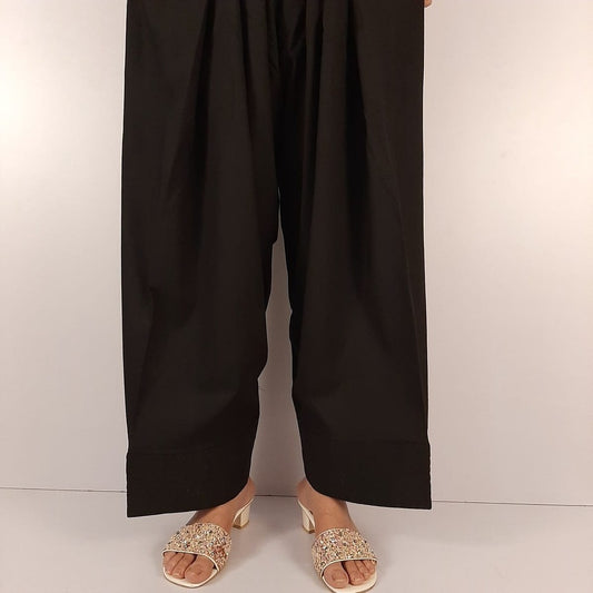 Farshi Shalwar Black - Cotton - ZSL07