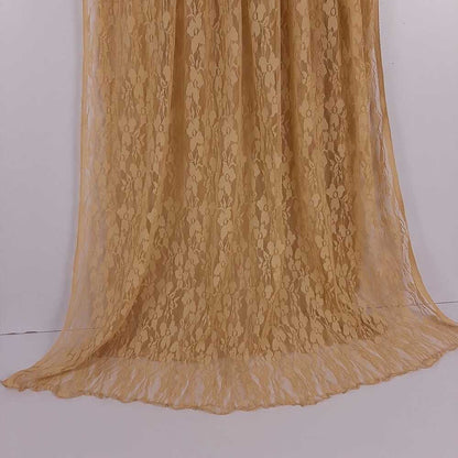 Floral Net Dupatta - Beige - ZD421