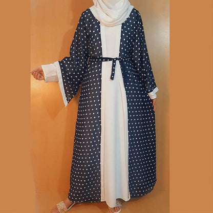 Georgette - Double Layer Abaya With Scarf - BGA32