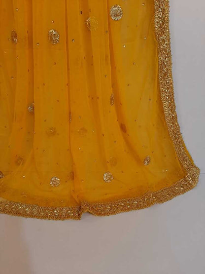 Gota Work Dupatta For Wedding - Net -  ZD233
