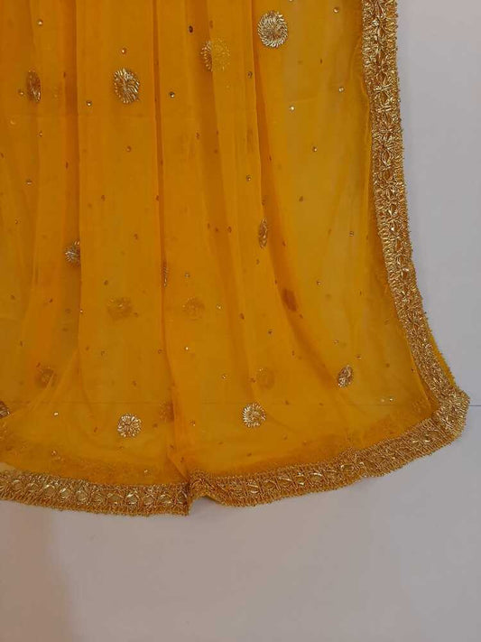 Gota Work Dupatta For Wedding - Net -  ZD233