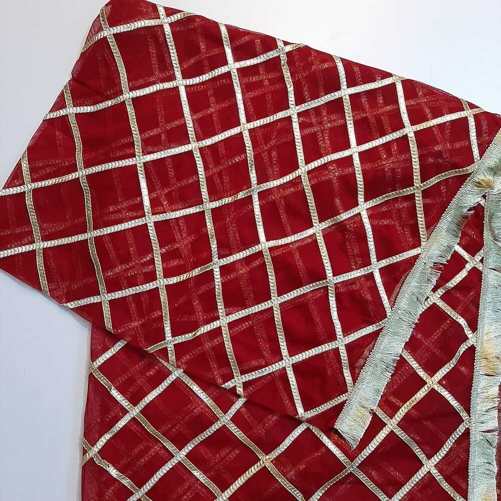 Gota Work - Wedding Dupatta - ZD229