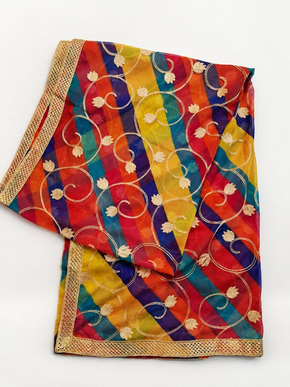 Gota Work - Wedding Dupatta - ZD229