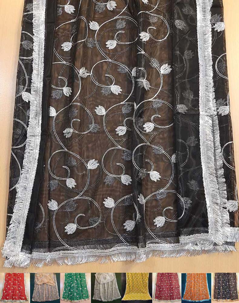 Gota Work Dupatta For Wedding - Net -  ZD626