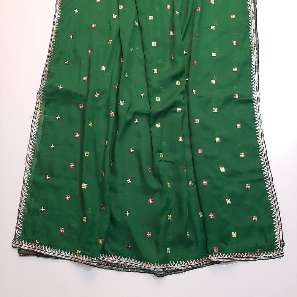 Embroided Swiss Lawn Summer Shawl Chaddar - Black - SH138