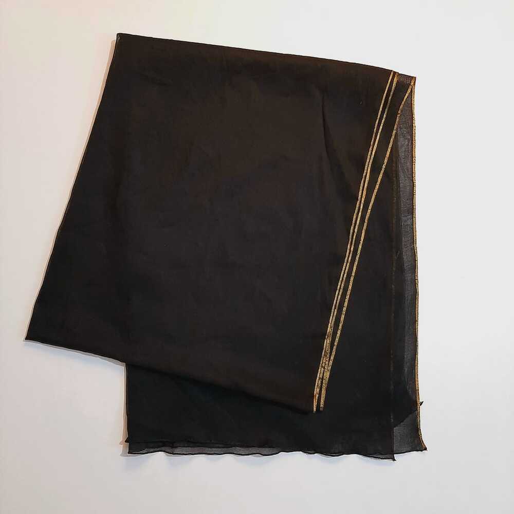 Khaadi Net dupatta - Black -  ZD852