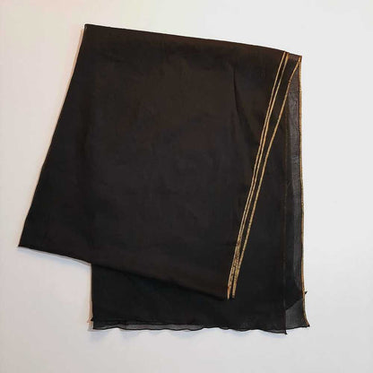 Khaadi Net dupatta - Black -  ZD852