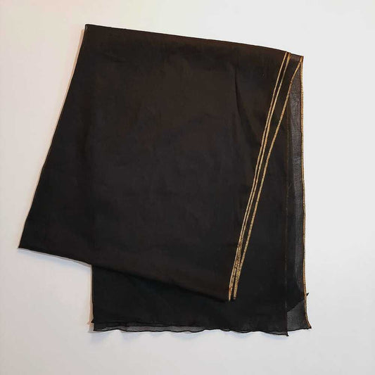 Khaadi Net dupatta - Black -  ZD852