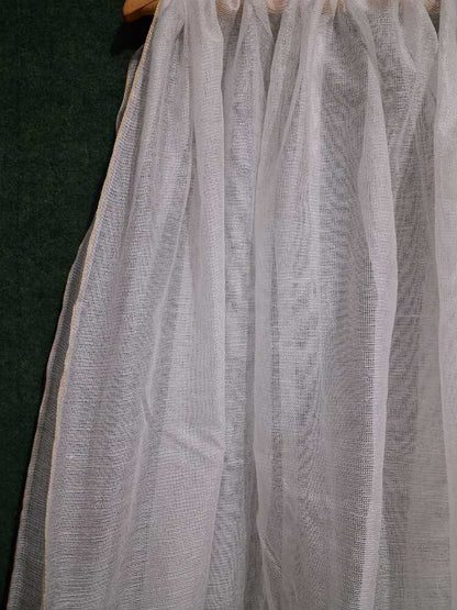 Khaadi Net dupatta - Dyeable - White - ZD852