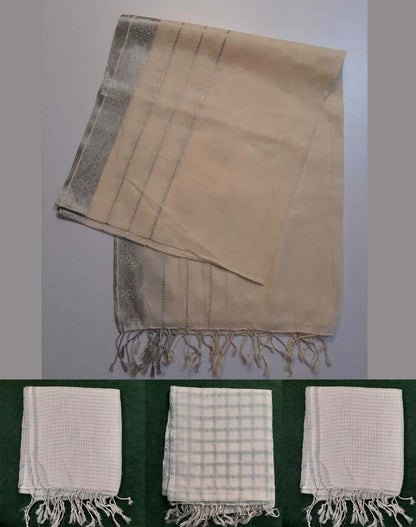 Khaadi Net Tarkashi Silver Zari Dyeable Dupatta