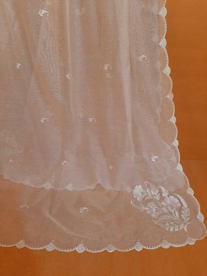 Khaadi Net Dupatta - White - ZD408