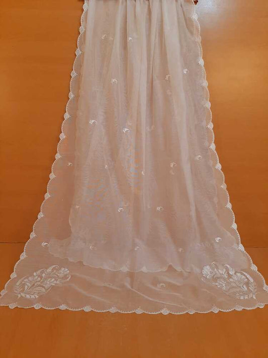 Khaadi Net Dupatta - White - ZD408