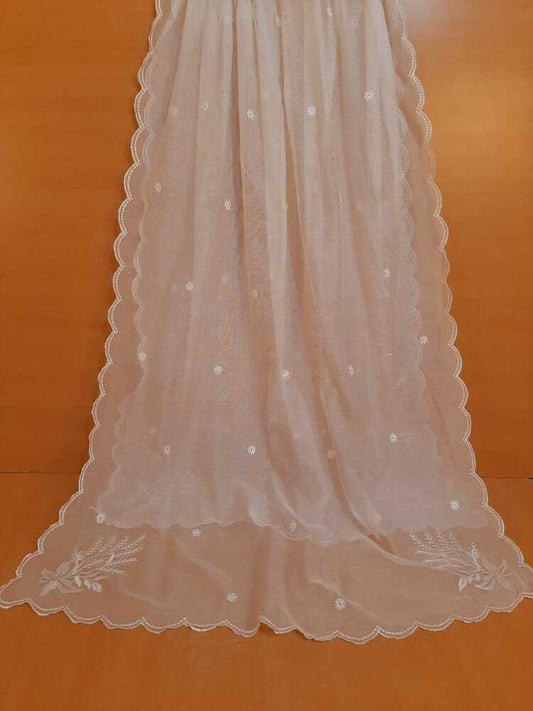 Khaadi Net Dupatta - White - ZD409