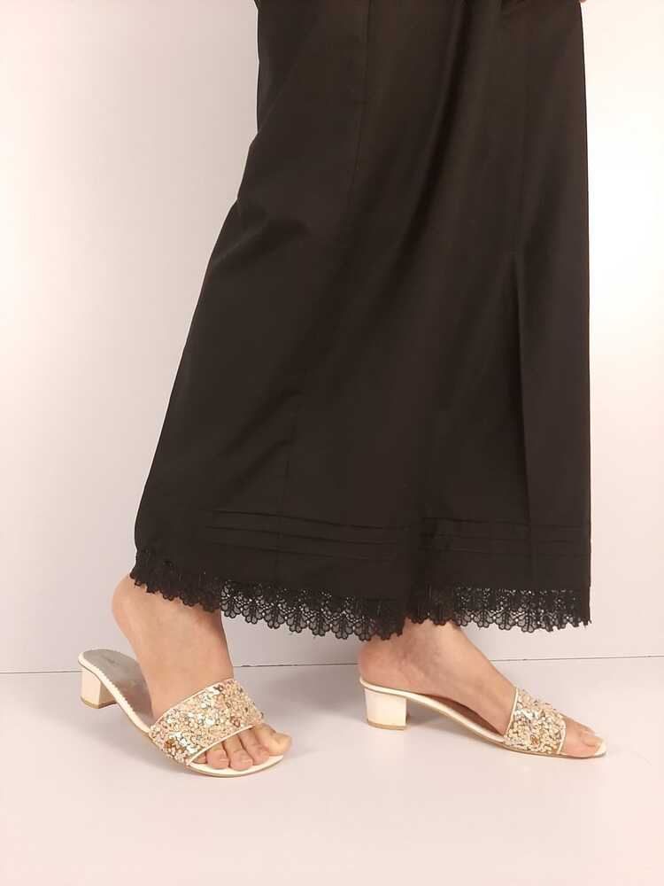 Laced Palazzo – Cotton – Black - ZT03